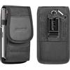 CERFFOOL Custodia verticale per cellulare da 4,7 a 6,1 pollici, in nylon, con clip da cintura, per iPhone 16, 15, 14, 13, 12, 11, Pro Max XR X 8, 7, 6 Plus, Xiaomi, Samsung, Huawei (XL)