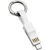 Power4 Portatile Cavo Multi USB Lightning Micro USB Tipo C 3 in 1 Portachiavi Caricatore 13cm Corto Carica Rapida Cavo Dati Portatile Magnetica Caricabatterie per iPhone Android Samsung Galaxy MacBook