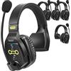 Saramonic WiTALK - Interfono per cuffie wireless full-duplex, 400m Communication Group Talk, auricolare singolo con 1 Master e 4 cuffie remote (5 utenti)