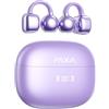 PAXA Auricolari a Clip, Clipbuds7 Cuffie Auricolari Aperte Senza Fili con Display LED, Riconoscimento Automatico Orecchio L/R, 44h Autonomia, Ultra-Leggero 4.6g per Sport e Uso Quotidiano, Viola