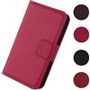 Lankashi Flip Vera Pelle Case per ZTE Blade A530/A606 5.45 Genuine Premium Leather Cover Custodia Caso Guscio Protettiva Skin con Scomparti Carte Portafoglio Book Wallet (Rosa)