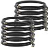 HB-DIGITAL 10 x 3 m cavo patch RJ45 LAN CAT 6 cavo di rete Ethernet fino a 1 Gbps CAT 6 rame professionale S/FTP DSL per pannello patch switch router modem - nero