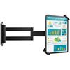 AboveTEK Supporto da Parete per Tablet/iPad/Ardesia/Fuoco da 7 a 11 Pollici, Porta per Tablet con Serratura di Sicurezza Antifurto e Chiave, Supporto Snodato Regolabile con Braccio Lungo(Nero)