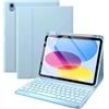 Generic Custodia con tastiera per Honor Pad 10 / Tablet 10 (12,1 pollici) 2025 con porta matita, custodia sottile e leggera con tastiera wireless staccabile magneticamente