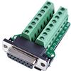 Oiyagai DB15 Femmina Rivettatura Connettore Breakout Board RS232 Seriale a D-SUB Morsettiera Connettore Modulo Segnale