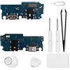Eonpam Dock ricambi per Samsung Galaxy A12/M12 Connettore di Ricarica Porta Caricatore Port Microfono Audio Jack + Kit di Riparazione Sostituzione