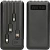 AKIZA Power Bank 20000mAh Cavi Integrati e Display LED con Mini Supporto per Smartphone Batteria Esterna con Luce Integrata
