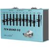 Getdoublerich Equalizzatore a pedale equalizzatore a 10 bande, effetto per chitarra, True Bypass per chitarra e basso, incluse chitarre a 4 corde/5 corde/6 corde/7 corde