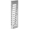 ASHATA Pettine per armonica per HOHNER SP20, parte per armonica a 10 fori, parte per pettine per arpa blues per accessorio per armonica in lega di alluminio HOHNER SP20(Argento)