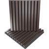 ua acoustics Set di 2 Pannelli acustici fonoassorbenti e diffusivi a doghe | 50x50x5cm | Assorbimento - Diffusione - Riflessione - Insonorizzazione | Legno laminato: [x2 POLE | Wengé]
