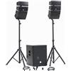 BM SONIC Pacchetto Sono DJ Completo BM Bmsonic BMS-15-ARRAY-BT, 1200 W, Altoparlanti satellitari, Subwoofer 38 cm USB/Bluetooth, Supporti Cavi