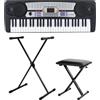 McGrey BK-5410 Keyboard Piano con 54 Tasti - Kit Tastiera Elettronica Pianola con Supporto e Panca per Pianoforte - Piano Digitale Ideale per Principianti con Microfono 255 Suoni e 255 Ritmi