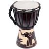 Ciffre Djembe 30 cm per bambini - Tamburo africano in legno con pelle naturale, dipinto a mano - Strumento a percussione educativo - Modello Giraffa