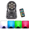 SHIOUCY 7 × 10 W RGBW 4 in 1 LED Moving Head (DMX512, telecomando, master/slave, flash stand-alone, automatico) Moving Heads Lixada, effetto luce, effetto DJ, illuminazione palcoscenico
