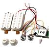 TSTS Cablaggio precablato Pickup Humbucker Per Chitarra Con Interruttore A 3 Vie Potenziometro 500K Cablaggio 1T1V Precablato Nero/Bianco(White)