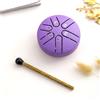 KeyoGoS Buddha Stones - Mini tamburo in acciaio, 7,6 cm, 6 note, kit di batteria a mano con bacchetta, kit di percussioni per meditazione, intrattenimento, educazione musicale (viola)