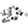 vhbw chiavi meccaniche da accordatura 3R3L per chitarra, chitarra elettrica, chitarra acustica, banjo, ingressi da 8 mm, argento - Chiave per tuning