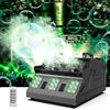 Osusuent Macchina del Fumo Macchina per Bolle di Fumo A Doppia Ruota Macchina per Fumo di Bolle per Feste da 1500 W 18 LED RGB con 2 Ventole di Bolle per All'aperto Festa Matrimonio, 1 pezzo