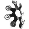 Yardwe Cymbalo Hihat Tamburello in Acciaio Inossidabile e Pet Stratificazione Tonale Migliorata e Design Nero per Musica