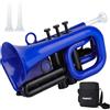 PAMPET DOLPHIN - Tromba tascabile in plastica Sib, tromba standard, per studenti, principianti, trombe in Sib, strumento (blu)