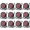 DELIBANG 12Pezzi RGBW Ricaricabile Par LED Batteria, 12 LED Luci da Palco con Telecomando e Funzione Timer, 8CH Illuminazione Palco per Feste DJ Bar Banda Concerto Club Christmas