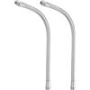 PATIKIL 2 pezzi 5/8-27 filo metallico universale braccio flessibile a collo di cigno tubo prolunga per multifunzione fai da te, tono argento