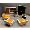- Sans marque/Générique - Set vintage di mobili per casa delle bambole DDR metà secolo Space Age decora...