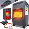 MONZANA® Stufa a Gas GH4500 Riscaldatore per Interni 4200 W 3 Impostazioni Accensione Piezoelettrica Antiribaltamento
