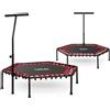 Neo-Sport Trampolina fitness z uchwytem 127 cm Neo-Sport - sześciokątna czerwona