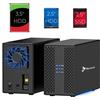REAGLE HDD SSD enclosure 2x 3,5" SATA III USB 3.2 HDD enclosure fino a 40TB 36W fan