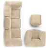 DS Produkte LUMALAND Set base modulare Cord 5 pezzi - Divano a sacco da interno con poltrona e pouf inclusi