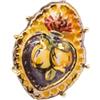 Handmade Anello in ceramica di Caltagirone col Cuore Sacro, VAR 1 | Anello siciliano artigianale
