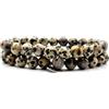 KARDINAL WEIST dalmata diaspro bracciale, perle di gemma, gioielli per uomo e donna, chakra - felicità - potenza (L, dalmata diaspro - doppio pacchetto)