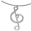 Handmade Ciondolo Chiave di Sol medium Argento Opaco