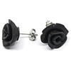 Handmade Orecchini a lobo con rosa nera