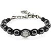 INNUENDO Bracciale Semirigido Uomo Donna con Pietre Naturali - Fatto a Mano, Regolabile, Resistente, Ipoallergenico - Gioiello Artigianale per Benessere e Meditazione - Handmade (Quarzo Fumé)