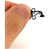 Handmade Micro Lampione DL36 colore nero per presepi e diorami con microlampada led