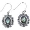 Handmade Orecchini in filigrana di labradorite, fatti a mano, orecchini ovali in argento sterling 925 con pietre preziose, regalo di Natale per lei