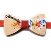 Handmade Papillon/farlallino/cravattino in legno personalizzato con nome- perfetto anche per padrino di battesimo, comunione o cresima - tema musica e note musicali