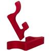 Handmade APPENDIABITI KINESIS IN PLASTICA BIODEGRADABILE,DOPPIO GANCIO, 2 x 5 x H10,5 cm (Rosso)