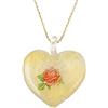 Handmade Venetiaurum - Collana Girocollo Donna in Argento 925 e Pendente in Vetro Originale di Murano a Cuore con Rosa Rossa - made in Italy certificato