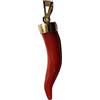 Generic Ciondolo portafortuna cornetto in corallo rosso del mediterraneo naturale argento o Oro idoneo alla Spedizione GRATUITA