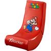 X Rocker Officially Licensed Nintendo Super Mario Bros Video Rocker Gaming Chair, Junior Foldable Floor Seat - Mario [Edizione: Regno Unito]