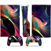 YLMKMVLCZC Pelle Decalcomania Per PS5 Slim Skin Disc Edition Console E Controller Vinyl Cover Skins Wraps Resistente Ai Graffi Compatibile No Shrinkage Forte Adesione 60032 Avvolgimento Della Pelle