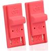 LEZAA Confezione da 2 caricatori RCM Jig RCM per switch NS, clip Jig Strumenti di cortocircuito per modalità di ripristino interruttore NS (rosso)