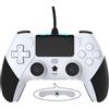 GAMFAMI Gamepad con Controller cablato per PlayStation 4 con pulsanti di programmazione avanzati, doppio shock di vibrazione, joystick, gamepad per PS4/PS4 Slim/PS4 Pro e PC (bianco)