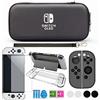 SUITCAN Custodia compatibile con Switch OLED modello 2021, kit di accessori con protezione per schermo, copertura trasparente per controller SwitchPro, custodia in silicone per Joy-Con e 4 tappi per pollice