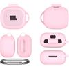 Generico Custodia in silicone morbido per JBL Live Pro 2 cuffie, copertura protettiva a prova di caduta e di polvere con gancio, Custodia cuffie per JBL Live Pro 2 Accessori (Rosa)