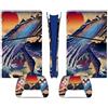 LNMLRBXEXZ Compatibile Con Adesivi Skin Per PS5 Slim Skin Disc Edition & Per Digital Console Controller Vinyl Cover Skins Wraps Scratch Resistant Compatible 31656 Avvolgimento(Disc Version)