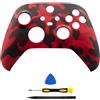 AARONMEI Custodia sostitutiva per controller Xbox Series X e S, copertura rigida anteriore in ABS, pannello fai-da-te personalizzato, fornita con strumenti di installazione (rosso)